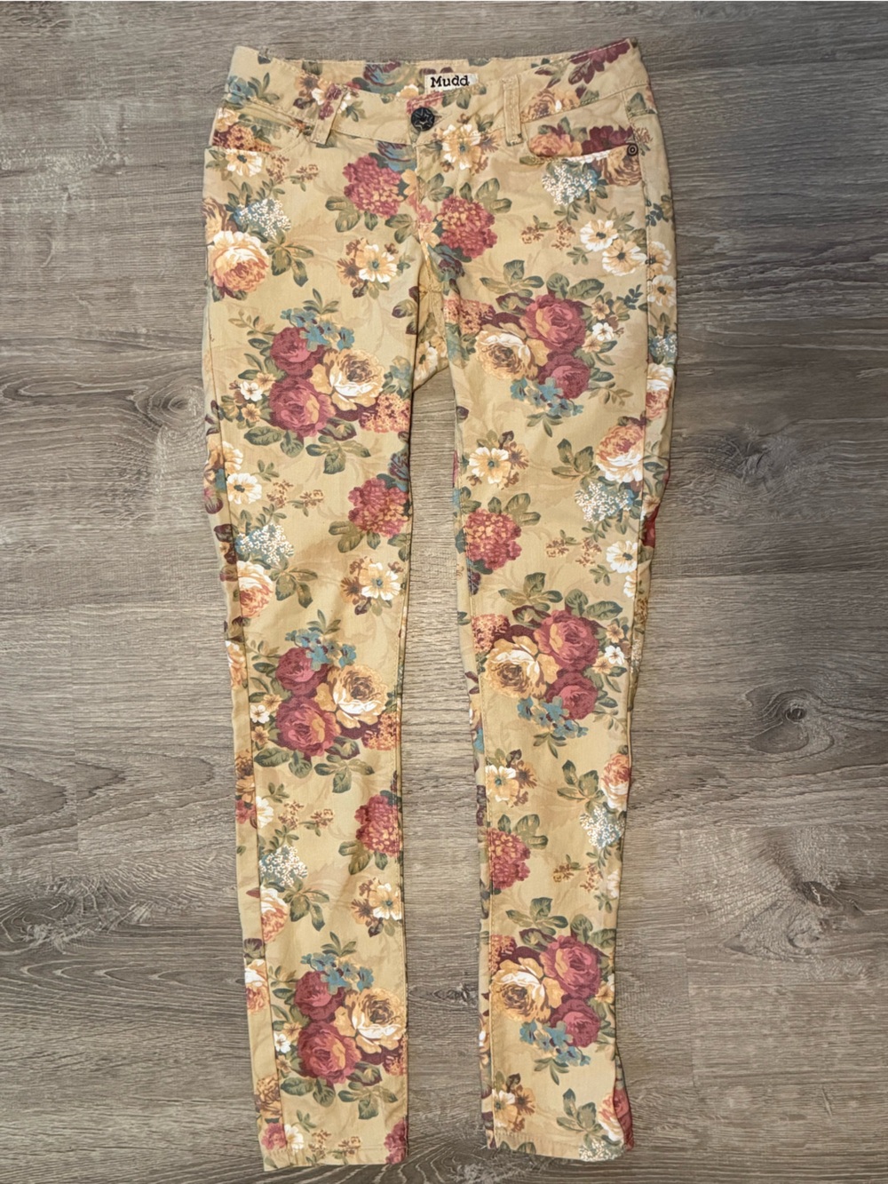 Mudd Floral Roses Flower Jeans Pants